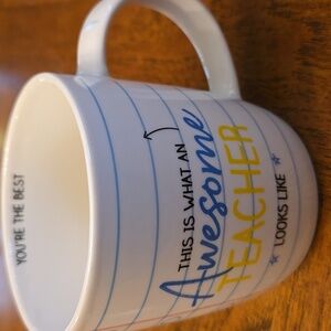 Awesome Teacher Mug - White and Blue